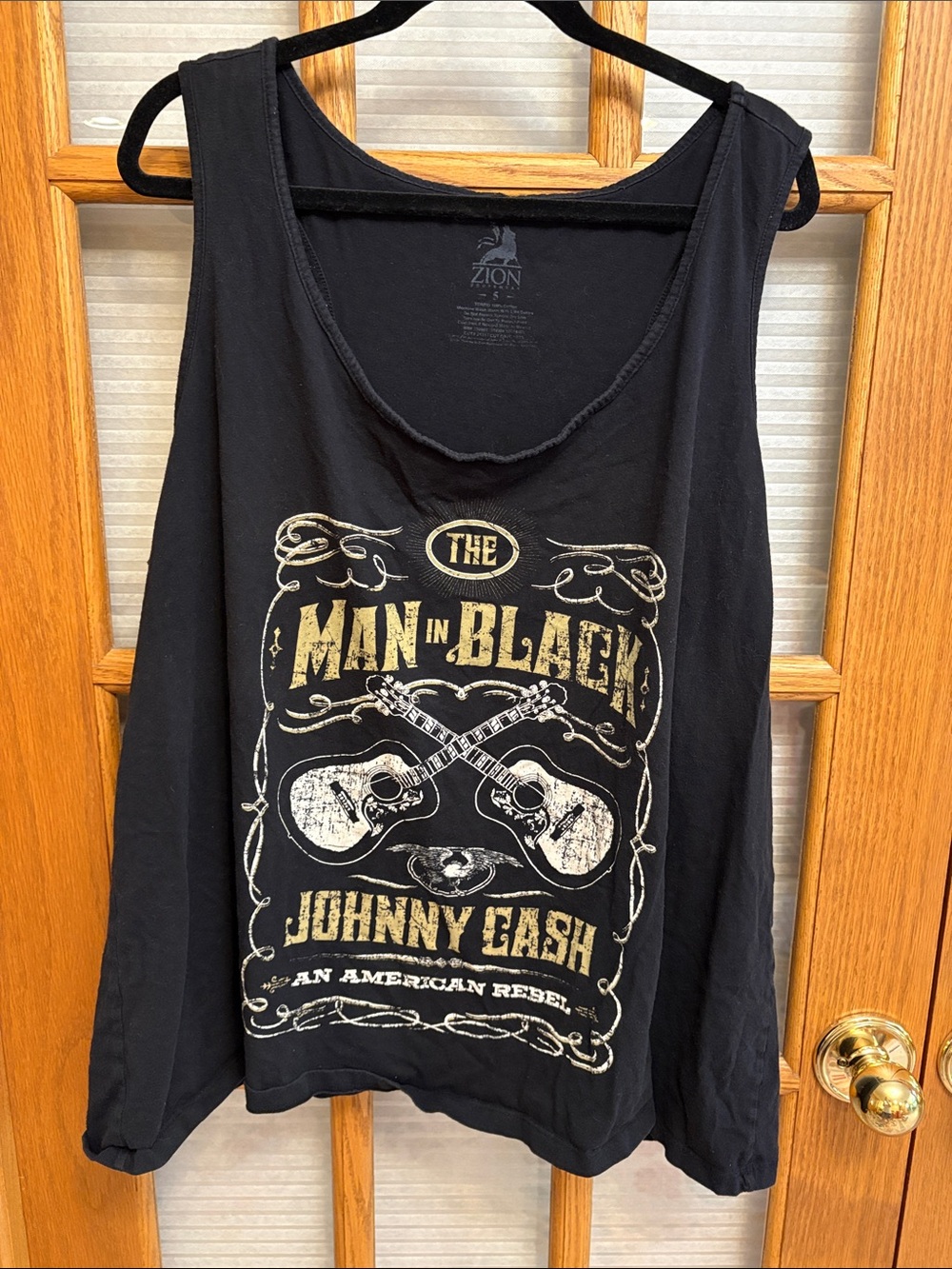 torrid 5 Black Graphic Muscle Tee with Johnny Cash Design